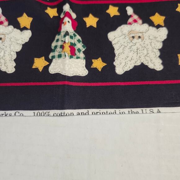 Leslie Beck Snowmen Santa Christmas 2 Pillow Fabric Panels VIP Print Cotton - Picture 7 of 10